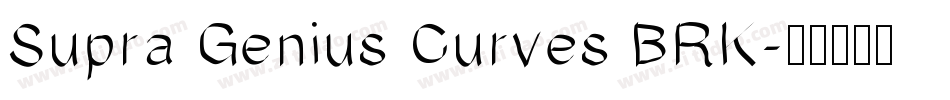 Supra Genius Curves BRK字体转换